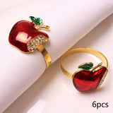Maxbell 6 Pieces Napkin Holder Serviette Buckles Holder for Anniversary Decoration