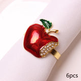 Maxbell 6 Pieces Napkin Holder Serviette Buckles Holder for Anniversary Decoration
