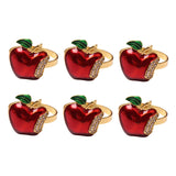 Maxbell 6 Pieces Napkin Holder Serviette Buckles Holder for Anniversary Decoration