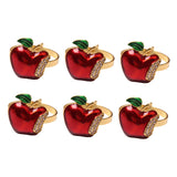 Maxbell 6 Pieces Napkin Holder Serviette Buckles Holder for Anniversary Decoration