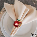 Maxbell 6 Pieces Napkin Holder Serviette Buckles Holder for Anniversary Decoration