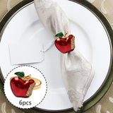 Maxbell 6 Pieces Napkin Holder Serviette Buckles Holder for Anniversary Decoration
