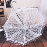 Maxbell Handmade Lace Umbrella Wedding Parasol Bridal Wedding Dancing Accessories White