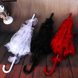 Maxbell Handmade Lace Umbrella Wedding Parasol Bridal Wedding Dancing Accessories White