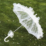 Maxbell Handmade Lace Umbrella Wedding Parasol Bridal Wedding Dancing Accessories White