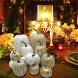 Maxbell 14 Pieces Artificial Pumpkins Foam Crafts Display for Thanksgiving Holiday