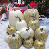 Maxbell 14 Pieces Artificial Pumpkins Foam Crafts Display for Thanksgiving Holiday