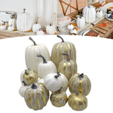 Maxbell 14 Pieces Artificial Pumpkins Foam Crafts Display for Thanksgiving Holiday