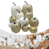 Maxbell 14 Pieces Artificial Pumpkins Foam Crafts Display for Thanksgiving Holiday