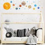 Maxbell Solar System Planets Wall Sticker Removable for Kids Room Nursery Classroom
