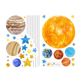 Maxbell Solar System Planets Wall Sticker Removable for Kids Room Nursery Classroom