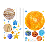 Maxbell Solar System Planets Wall Sticker Removable for Kids Room Nursery Classroom