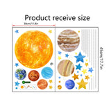 Maxbell Solar System Planets Wall Sticker Removable for Kids Room Nursery Classroom