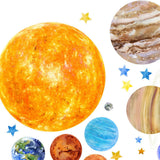Maxbell Solar System Planets Wall Sticker Removable for Kids Room Nursery Classroom