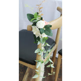 Maxbell Chair Back Flower Chair Bench Flowers Backdrop Decor for Garden Decoration 15cmx60cm