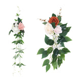 Maxbell Chair Back Flower Chair Bench Flowers Backdrop Decor for Garden Decoration 15cmx60cm