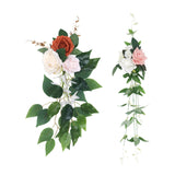 Maxbell Chair Back Flower Chair Bench Flowers Backdrop Decor for Garden Decoration 15cmx60cm