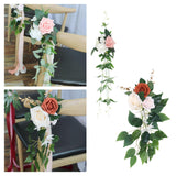 Maxbell Chair Back Flower Chair Bench Flowers Backdrop Decor for Garden Decoration 15cmx60cm