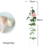 Maxbell Chair Back Flower Chair Bench Flowers Backdrop Decor for Garden Decoration 15cmx60cm