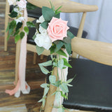 Maxbell Chair Back Flower Chair Bench Flowers Backdrop Decor for Garden Decoration 15cmx60cm