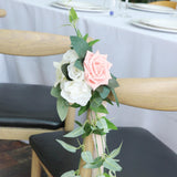 Maxbell Chair Back Flower Chair Bench Flowers Backdrop Decor for Garden Decoration 15cmx60cm