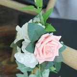 Maxbell Chair Back Flower Chair Bench Flowers Backdrop Decor for Garden Decoration 15cmx60cm