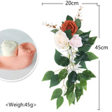 Maxbell Chair Back Flower Chair Bench Flowers Backdrop Decor for Garden Decoration 20cmx45cm