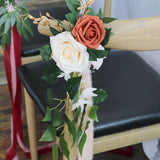 Maxbell Chair Back Flower Chair Bench Flowers Backdrop Decor for Garden Decoration 20cmx45cm