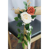 Maxbell Chair Back Flower Chair Bench Flowers Backdrop Decor for Garden Decoration 20cmx45cm