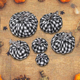 Maxbell 6x Artificial Pumpkins Harvest Autumn Foam for Kitchen Fireplace Outdoor black