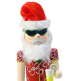 Maxbell Wood Nutcracker Figures Christmas Shelves Decor Desktop Red