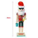 Maxbell Wood Nutcracker Figures Christmas Shelves Decor Desktop Red