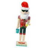Maxbell Wood Nutcracker Figures Christmas Shelves Decor Desktop Red