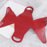 Maxbell Portable Favour Bag PU Leather with Handles for Present Wrap Easter Birthday Yellow