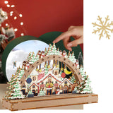 Maxbell Handmade DIY Village Vacation Church Holiday Tabletop Festive Ornaments Style A