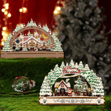 Maxbell Handmade DIY Village Vacation Church Holiday Tabletop Festive Ornaments Style A