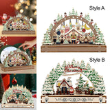Maxbell Handmade DIY Village Vacation Church Holiday Tabletop Festive Ornaments Style A