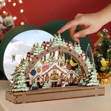 Maxbell Handmade DIY Village Vacation Church Holiday Tabletop Festive Ornaments Style A