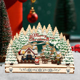 Maxbell Handmade DIY Village Vacation Church Holiday Tabletop Festive Ornaments Style B