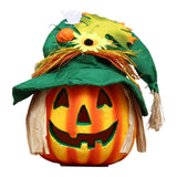 Maxbell Light up Halloween Foam Pumpkin Lantern Decorative for House Tabletop Porch style B