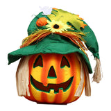 Maxbell Light up Halloween Foam Pumpkin Lantern Decorative for House Tabletop Porch style B