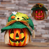 Maxbell Light up Halloween Foam Pumpkin Lantern Decorative for House Tabletop Porch style B