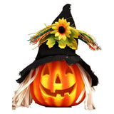 Maxbell Light up Halloween Foam Pumpkin Lantern Decorative for House Tabletop Porch style C