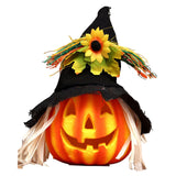 Maxbell Light up Halloween Foam Pumpkin Lantern Decorative for House Tabletop Porch style C