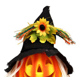 Maxbell Light up Halloween Foam Pumpkin Lantern Decorative for House Tabletop Porch style C