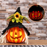 Maxbell Light up Halloween Foam Pumpkin Lantern Decorative for House Tabletop Porch style C