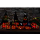 Maxbell Light up Halloween Foam Pumpkin Lantern Decorative for House Tabletop Porch style D