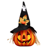 Maxbell Light up Halloween Foam Pumpkin Lantern Decorative for House Tabletop Porch style D