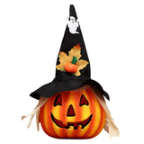 Maxbell Light up Halloween Foam Pumpkin Lantern Decorative for House Tabletop Porch style D