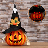 Maxbell Light up Halloween Foam Pumpkin Lantern Decorative for House Tabletop Porch style D